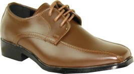 VANGELO TUX-5 Boy Tuxedo Shoe Dress Wedding, Prom Wrinkle Free Saddle Brown - $936.94 MXN