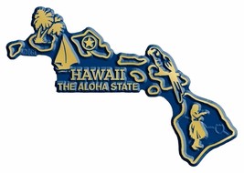 Hawaii The Aloha State Map Fridge Magnet - £5.58 GBP