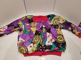 Vintage Be In The Current Seen Jacket CASINO Reversible Red Cotton Women... - $32.50