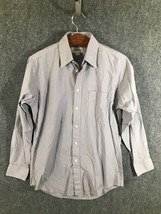 London Button Up Shirt Men&#39;s Size 141/2-32 Gray Long Sleeve 40 PLY 100% ... - $11.59