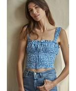 By Together Floral Blue Crop Top Size Large NWT - €10,18 EUR By Together Floral Blue Crop Top Size Large NWT - €10,18 EUR