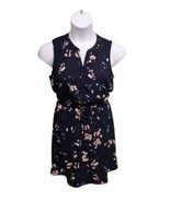 41 Hawthorn Claira Tie Waist Dress Womens Medium Navy Floral Print Sleev... - £17.86 GBP