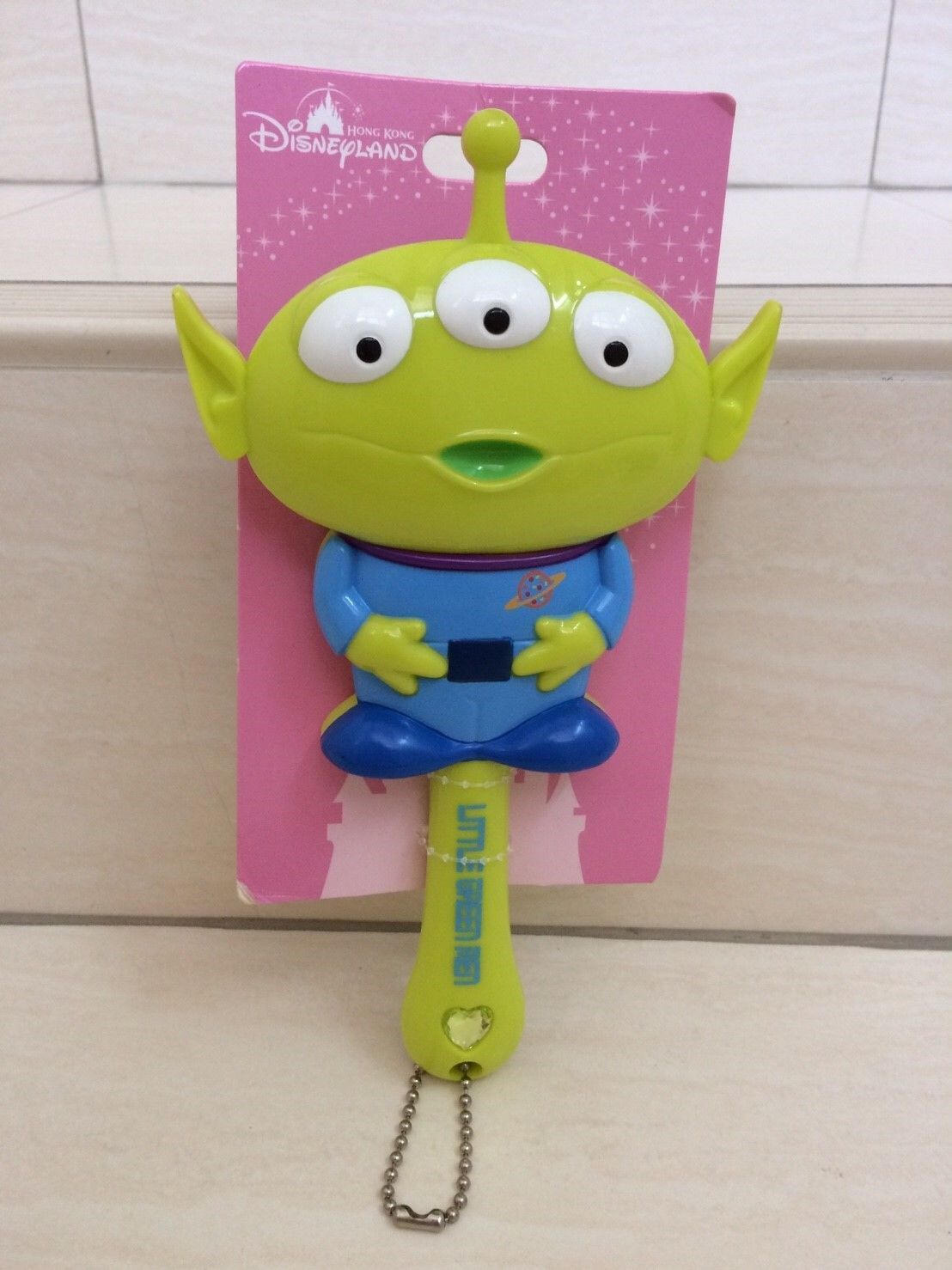 Hong Kong Disneyland Green Alien Big Hair Brush. Green THEME. Rare Item NEW - $49.99