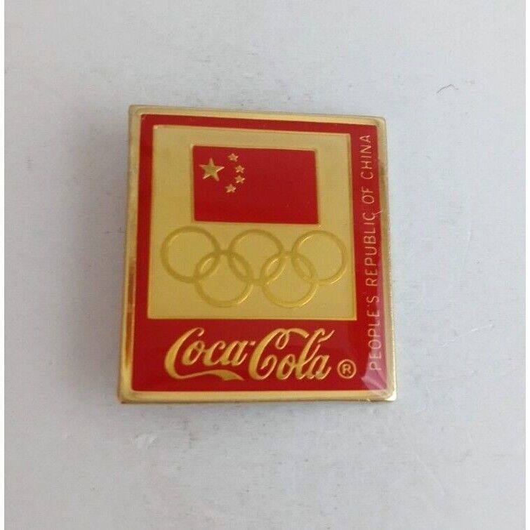 Vintage Coca-Cola People&#39;s Republic Of China Olympics Lapel Hat Pin - $12.13