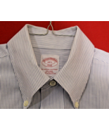 Brooks Brothers 346 Men&#39;s Striped Button Up Dress Shirt SS Non Iron Cott... - $527.74 MXN