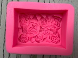 Silicone Molds Rose Flower Craft Art Silicone Soap Mold Craft Molds - £9.65 GBP