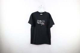 Vintage 90s Mens Large Faded Spell Out Seattle Washington T-Shirt Black USA - £27.55 GBP