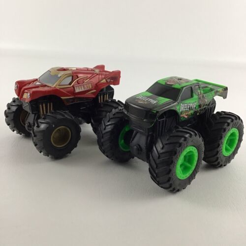Hot Wheels Monster Trucks Skeleton Crew Marvel Iron Man Diecast 1:64 Veh... - $17.77
