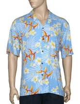 Two Palms Mens Hawaiian Shirt Blue Green Cream Plumeria Big &amp; Tall TP-501R-BOP - £46.34 GBP