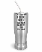 PixiDoodle Funny Sarcastic Antisocial Introvert Insulated Coffee Mug Tumbler wit - £27.46 GBP+
