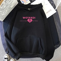 Title Logo  Wotakoi Love Is Hard for Otaku Hoodies Fleece Hoodie Vintage Pullove - £53.43 GBP