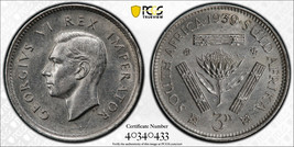South Africa Silver 3 Pence 1939 PCGS MS62 - $225.50