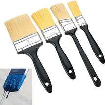 4 X Paint Brush Set Painting Brushes Polyester Bristles Oil Water Based Paints - £15.93 GBP