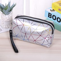 FUDEAM PU Colorful Striped Women Waterproof Cosmetic Bag Toiletries Storage Orga - £22.57 GBP