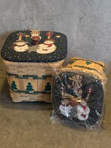 2 New Snowman Nesting Baskets - $10.00