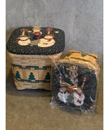 2 New Snowman Nesting Baskets - £7.86 GBP