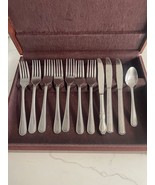 11 Pcs Stainless Steel Flatware Silverware Cutlery Outline Edge Fork Spo... - £14.50 GBP
