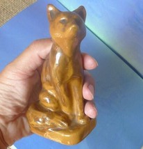 Old Decor Collectibles Handmade Ceramic figurine Fox animals figure glazed - £35.56 GBP