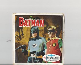 Vintage VIEWMASTER stereo foto Batman TV Show 3 Reels w/ Booklet &amp; Outer Sleeve - £23.89 GBP