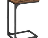C-Shaped End Table, Small Side Table For Couch, Sofa Table With Metal Fr... - $62.99