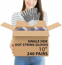 Poly Cotton PVC Single Dotted Work Gloves Protective Knit Gloves 240 Pairs - £166.42 GBP