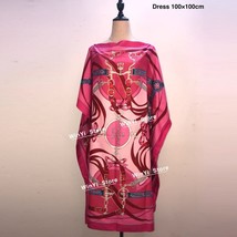 Thai Summer Bohemian Printed beach  lady Knee kaftan dress comfortable  silk kaf - £57.90 GBP
