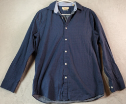 Original Penguin Shirt Mens Size 15 Blue Cotton Long Sleeve Collared Button Down - £12.79 GBP