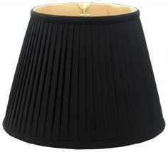Royal Designs Empire Side Pleat Basic Lamp Shade, Black/Gold 9 x 14 x 10.5 - £67.72 GBP