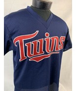 Vintage Minnesota Twins Jersey Authentic MLB Baseball Mesh Navy Large US... - £47.01 GBP
