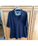 Nordstrom Mens Shop Dark Blue Button Collared Polo Shirt XL Short Sleeve - €14,47 EUR