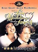 Four Weddings  A Funeral - DVD - $0.99