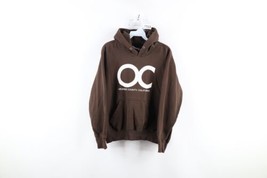 Vintage Streetwear Womens Medium Distressed Spell Out Orange County Hoodie Brown - £36.93 GBP