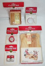 Vintage 1995 Campbell Soup Kids Fibre Craft Bowl Spoon Crate Cans Music Box+ New - £19.45 GBP