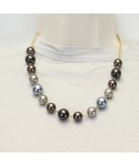 Sarah Coventry 1974 Umber Tones  Faux Pearl Necklace 20&quot; Long - €16,05 EUR