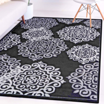 Rugs Area Rugs Carpets 5X7 Rug Modern Large Floor Living Room Black Gray Rugs ~ - £77.84 GBP
