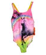 Wonder Nation Girl&#39;s One-Piece Swimsuit - Unicorn Print with Sequins - M... - £7.60 GBP