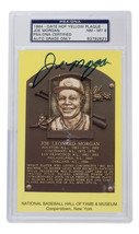 Joe Morgan Signed Slabbed Astros Hall of Fame Plaque Postcard PSA/DNA NM... - £129.66 GBP