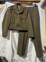 VTG WWII US Army 24th Infantry Division Enlisted CPL Ike Jacket and Pants - £85.68 GBP