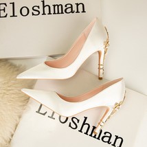 New Brand Woman Sexy High Heels Shoes Fashion Metal Flower Thin Heel Wedding Sho - £38.15 GBP