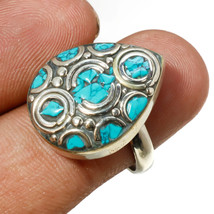 Tibetan Turquoise Handmade Fashion Ethnic Jewelry Nepali Ring Adjustable SA 2369 - £4.11 GBP