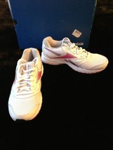 Reebok Women&#39;s Shoes Doublehall White Leather W/Pink Logo Sneakers Size 7.5 NWOB - £38.79 GBP