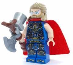 Lego Marvel Superheroes Minifigure Thor Love and Thunder Blue Suit 76207 - £9.20 GBP
