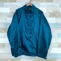 Eddie Bauer Vintage 90s Pullover Windbreaker Jacket Blue Rain Retro Mens Large - £44.37 GBP