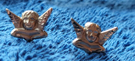 Ladies &quot;Gold Tone&quot; Angel Cherub Pierced Earrings Dainty Cute - £7.98 GBP