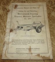 1948 McCormick-deering no. 200 manure spreader operators manual good used - £7.65 GBP