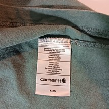 Carhartt K126 Original Fit Men's Green Cotton Long Sleeve T-Shirt Size 2XL Tall image 6