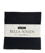 MODA Bella Solids Black Charm Pack 5&quot; Squares NEW - $175.15 MXN