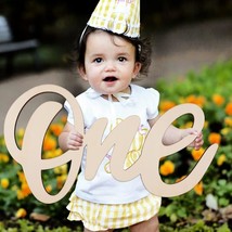 One Wooden Sign One Cutout Letter For 1St Birthday Party,One Sign One Photo Prop - £22.37 GBP