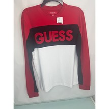 Guess Men T Shirt Long Sleeve Logo Color Block Crewneck Small S New - $39.57