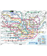 Tokyo Subway Route Map Oil Canvas Print Poster Wall Art  - $20.65 CAD+